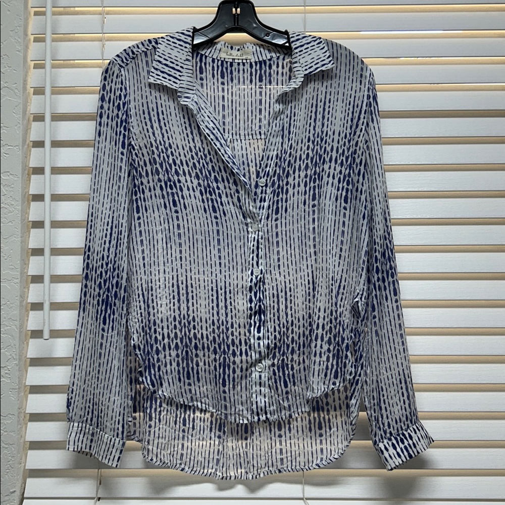 Bella Dahl Blue & White Printed Women’s Blouse